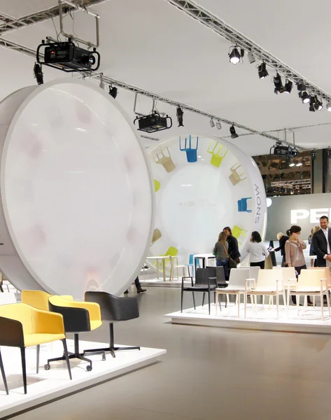 Visit design pavilions at Salone del Mobile — Stock Photo, Image