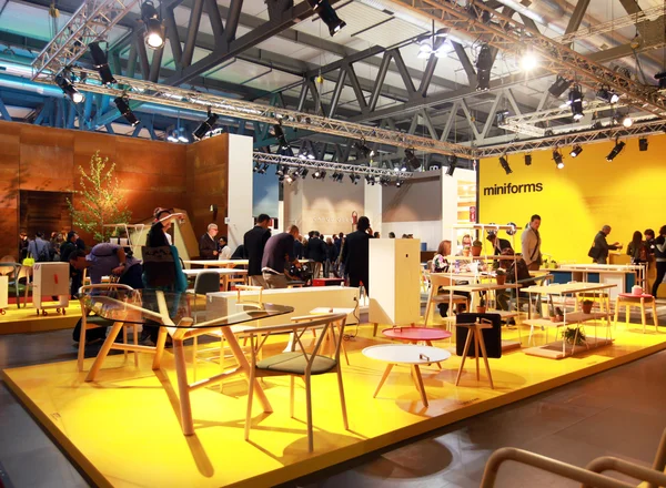 Visit design pavilions at Salone del Mobile — Stock Photo, Image