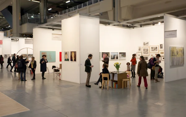 Miart - nemzetközi kiállítás a modern és kortárs művészet, milano Stock Kép