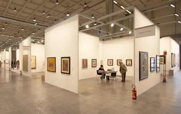 Miart - nemzetközi kiállítás a modern és kortárs művészet, milano. — Stock Fotó