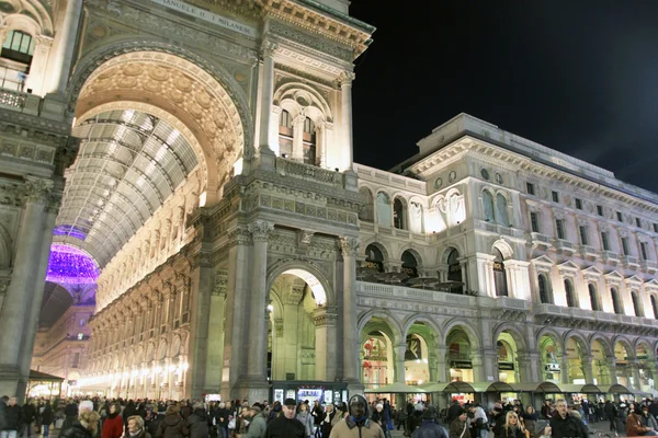 Vittorio Emanuele II Gallery during Christmas Holidays in Milano — Stock Photo, Image