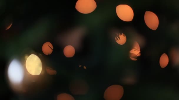 Intermittent and discontiuous lights effects, Christmas time — Stock Video