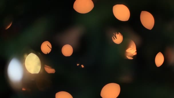 Intermittent and discontiuous lights effects, Christmas time — Stock Video