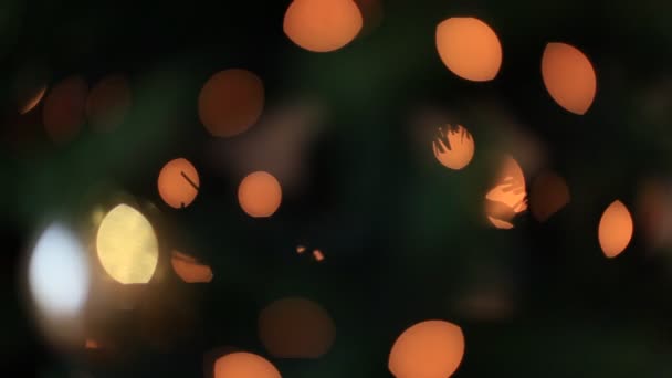 Efectos intermitentes y discontiuos de las luces, tiempo de Navidad — Vídeos de Stock