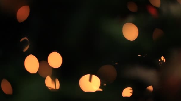 Efectos intermitentes y discontiuos de las luces, tiempo de Navidad — Vídeo de stock