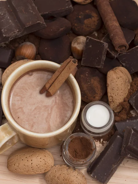 Taza de chocolate caliente —  Fotos de Stock