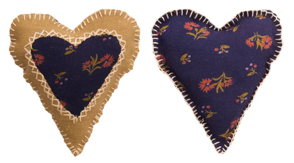 Textile hearts — Stock Photo, Image