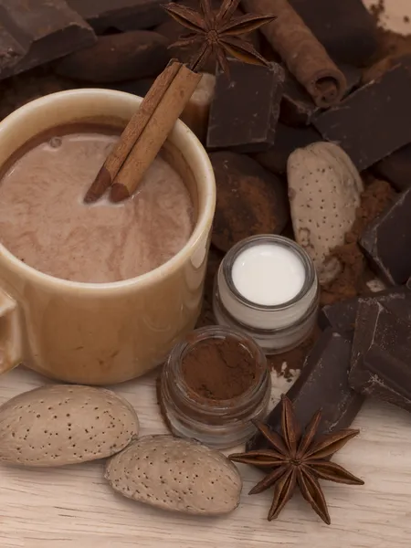 Warme chocolademelk — Stockfoto