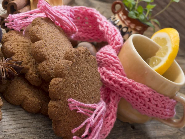 Koekjes met ingrediënten — Stockfoto