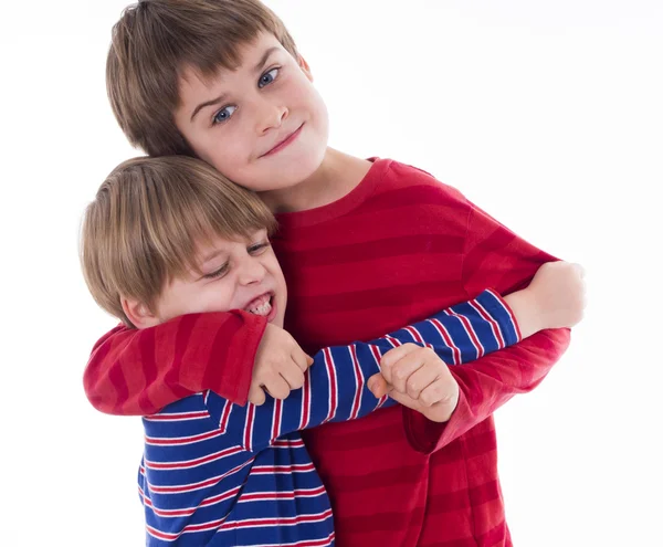 Two brothers hugging — Stock Photo, Image