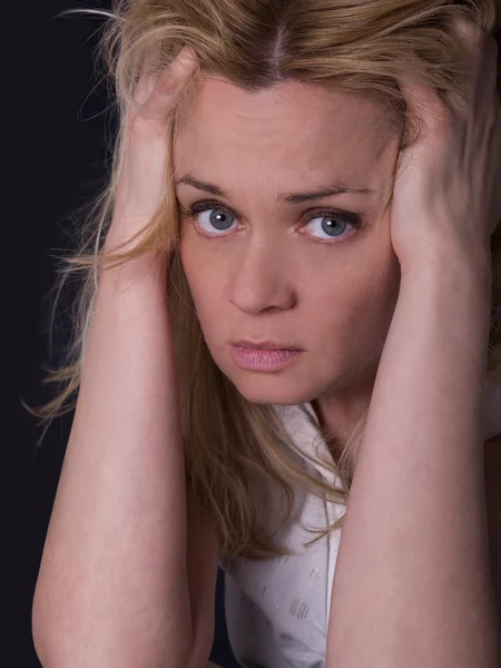 Portrait of young, sad women — Stock Photo, Image