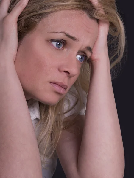 Portrait of young, sad women — Stock Photo, Image