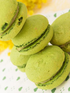 Yeşil macaroons