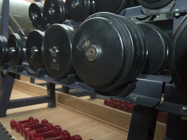 Pesos en el gimnasio — Foto de Stock