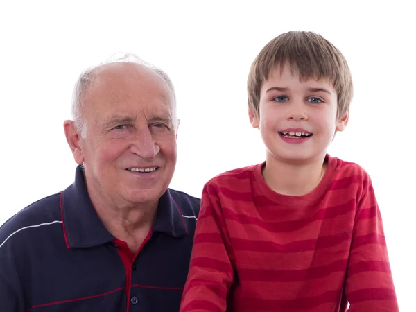 Großvater mit seinem Enkel — Stockfoto