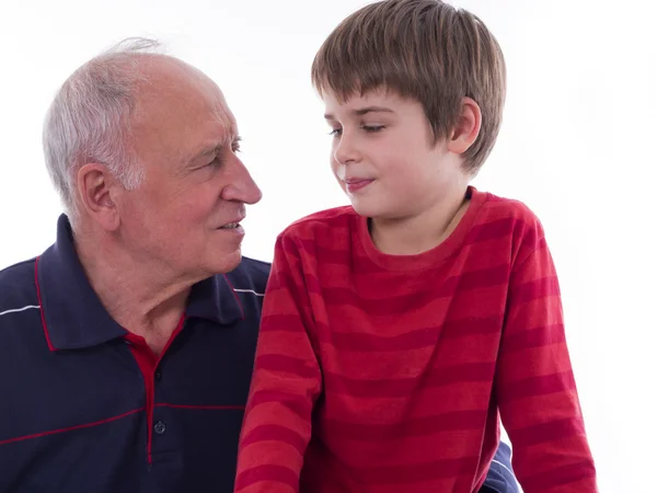 Großvater mit seinem Enkel — Stockfoto