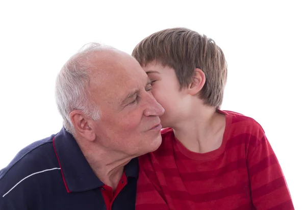 Großvater mit seinem Enkel — Stockfoto