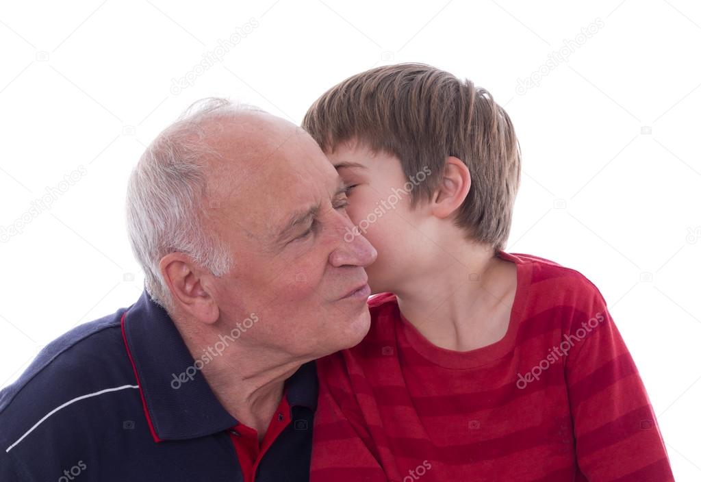 grandfather with his grandson