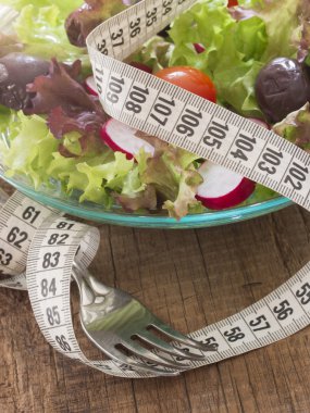 sağlıklı ve taze salata, diyet kavramı
