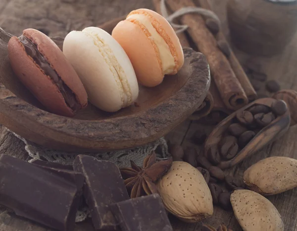 Makron med choklad — Stockfoto