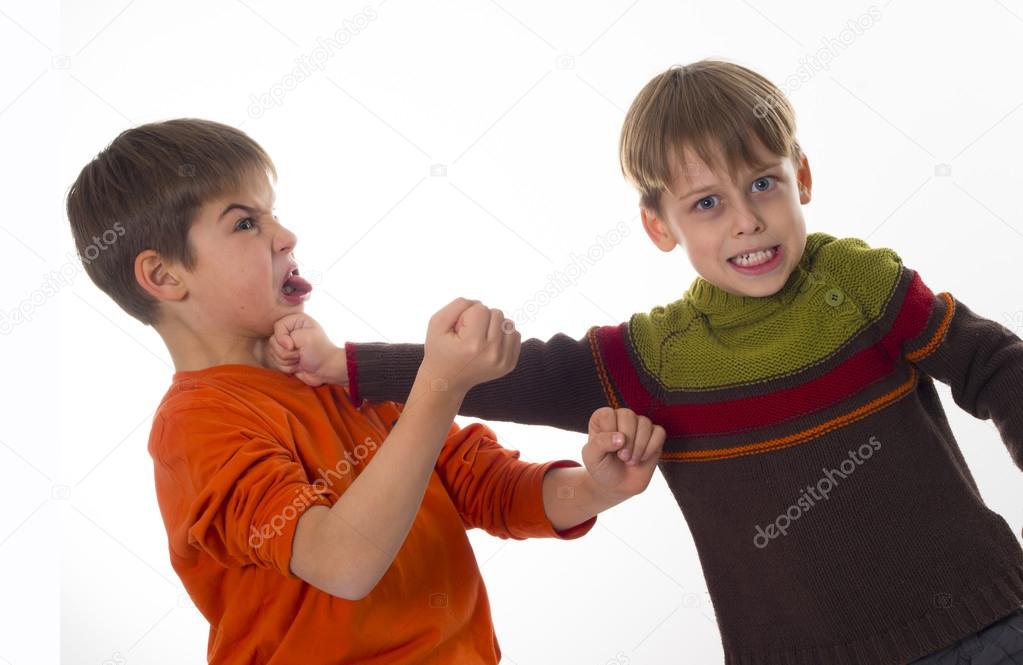 fight fighting boys Stock Photo - Alamy