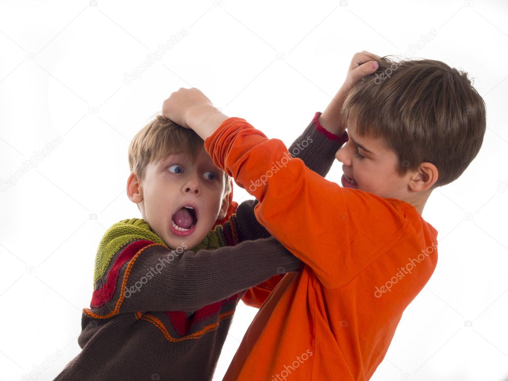 Boys fighting