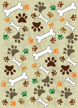 Köpek pençeleri ve kemikler