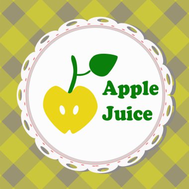 elma suyu, resimli etiketi