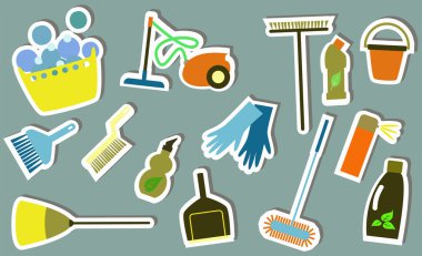 Cleaning tools clipart