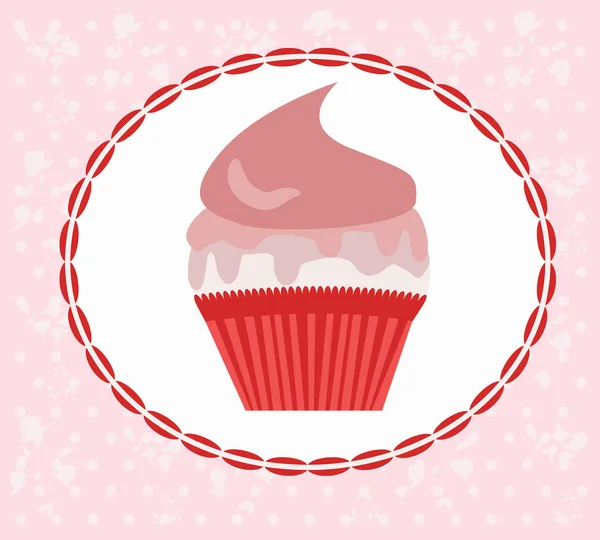 Γευστικό cupcake — Διανυσματικό Αρχείο