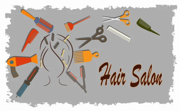 Hairstyling objects — Stock Vector