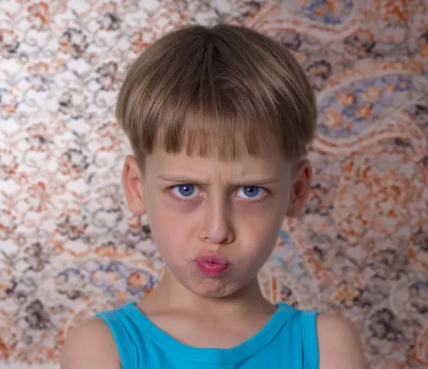 Angry boy portrait — Stock Photo, Image