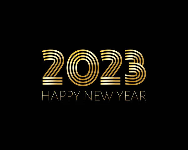 2023 Happy New Year Illustration Design New Year Postcard Calendar — Archivo Imágenes Vectoriales
