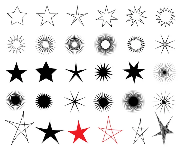 Sparkle Stars Icons Symbols Sparkle Vector Illustration — Foto Stock