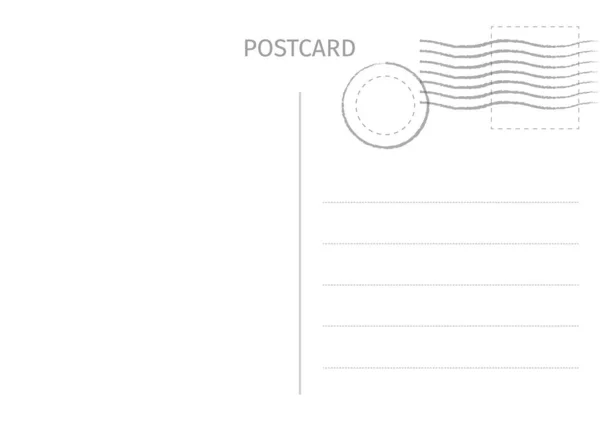 Postcard Postal Card Illustration Design Travel Card Design Postcard Isolated — Stock fotografie