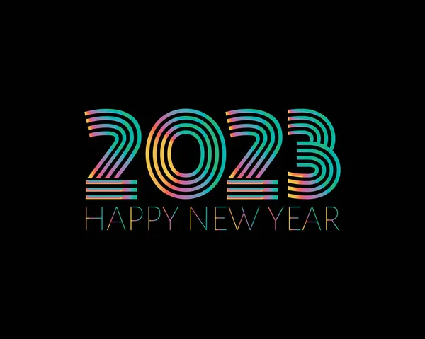 2023 Happy New Year Illustration Design New Year Postcard Calendar — Fotografie, imagine de stoc