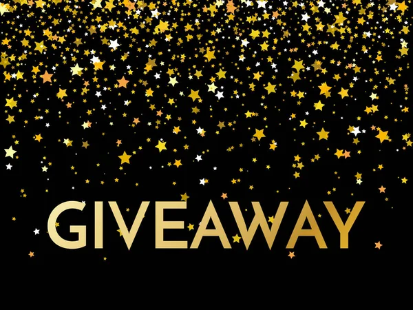 Time Giveaway Banner Template Time Giveaway Phrase Dark Glitter Background — Stockfoto