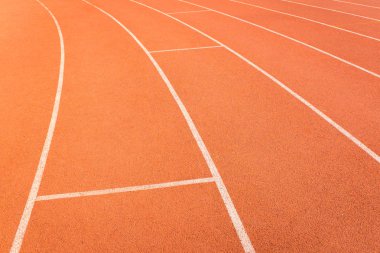 Atletizm beyaz çizgi ile şerit izleme