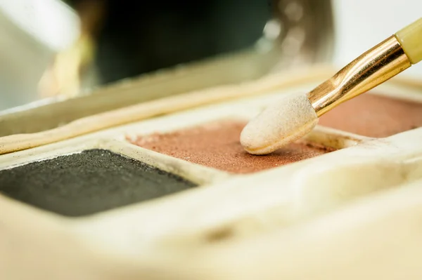 Make up blush on powder earth tone color — Stock Photo, Image