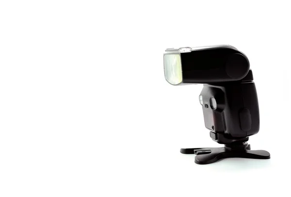 Camera flash light front side view on white back ground — Stock Photo, Image