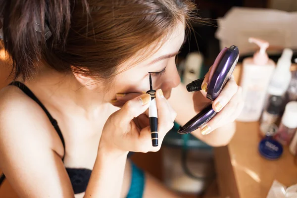 Close up woman in makeup — Stock Photo, Image