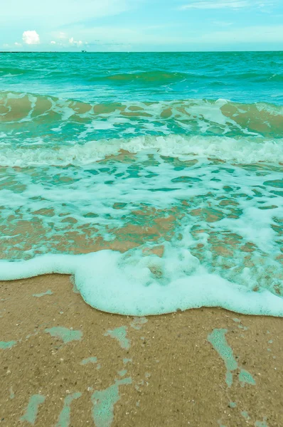 Zelená měkká vlna moře — Stock fotografie