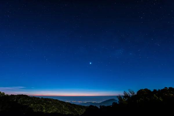 Gwiazda niebieski niebo noc czas sceny Zdjęcie Stockowe