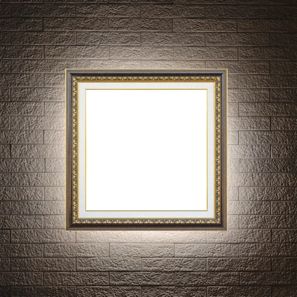 Frame on modern brick wall — Stock Photo, Image
