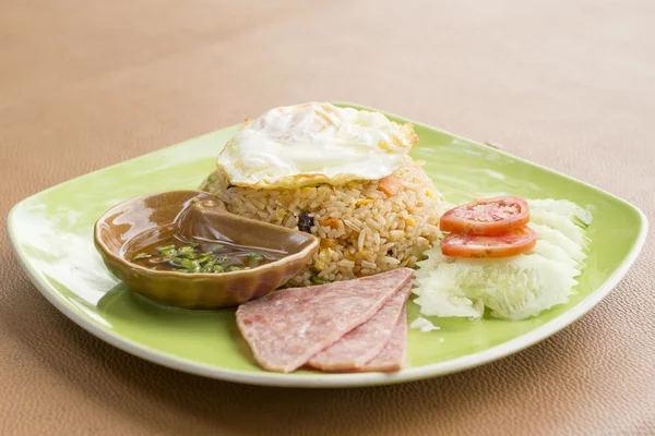 Fried rice and ham cheese Thai style — Stock Photo, Image