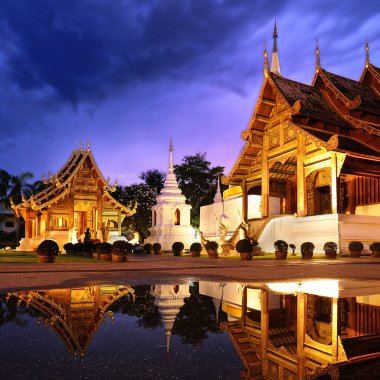 Phra singh Tapınağı twilight saat