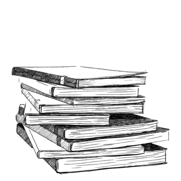Books sketch — Stock Photo, Image