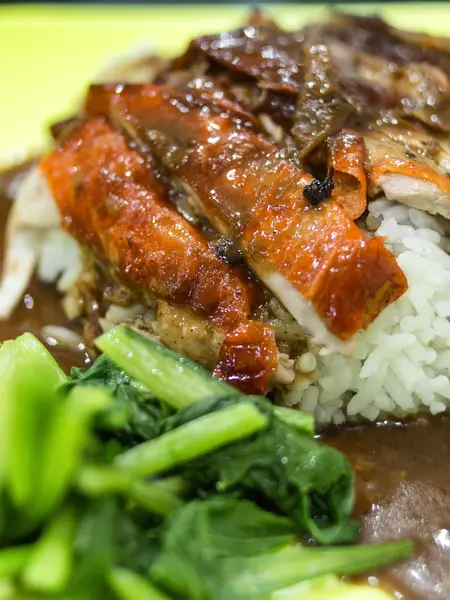 Pato a la parrilla arroz dulce — Foto de Stock