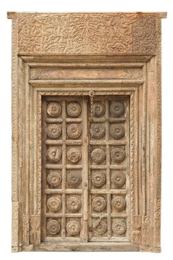 eski kapı ahşap beyaz izole
