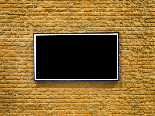 ブリックウォール黒板 — ストック写真